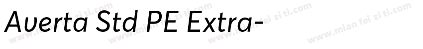 Averta Std PE Extra字体转换